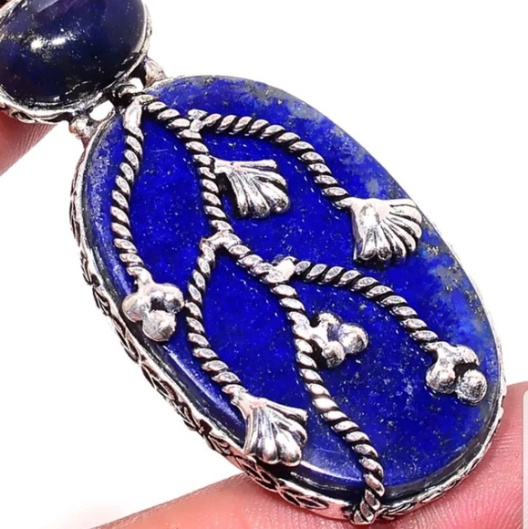 New Handcrafted Lapis Lazuli pendant - Picture 2 of 7